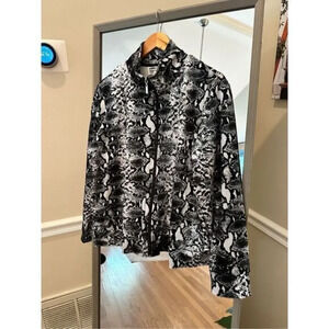 MIRROR IMAGE Reptile Print Full‎ Zip Jacket Size 1x